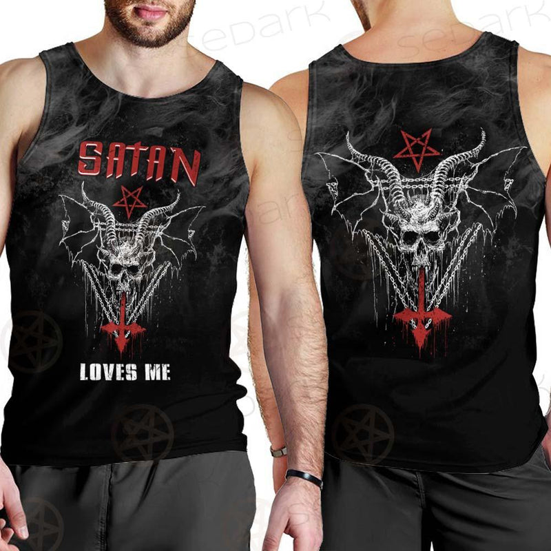 Satan Loves Me SED-0462 Men Tank-tops