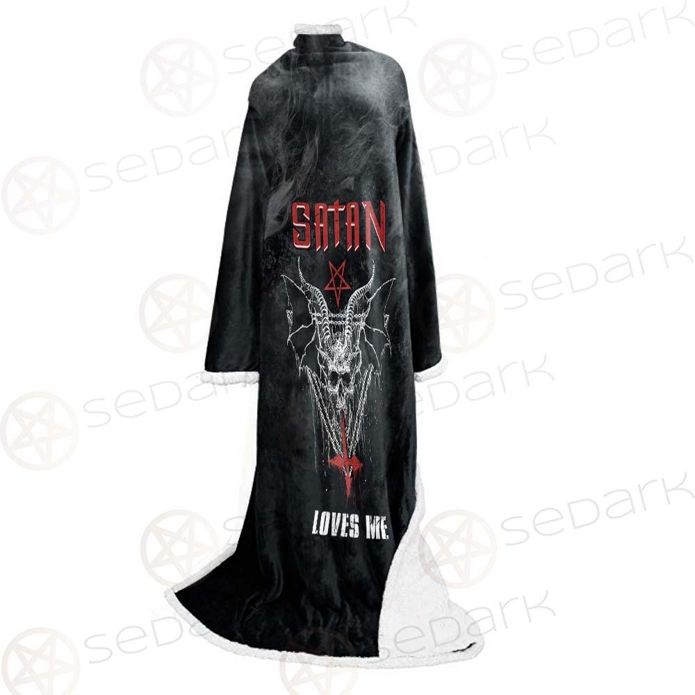 Satan Loves Me SED-0462 Sleeved Blanket