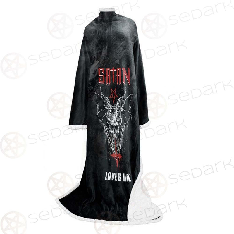Satan Loves Me SED-0462 Sleeved Blanket