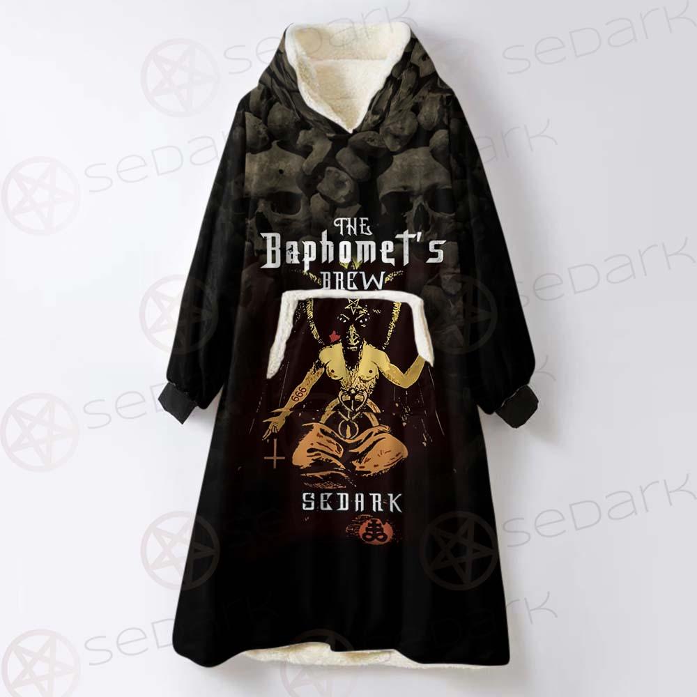 The Baphomet'S Brew SED-0463 Oversized Sherpa Blanket Hoodie