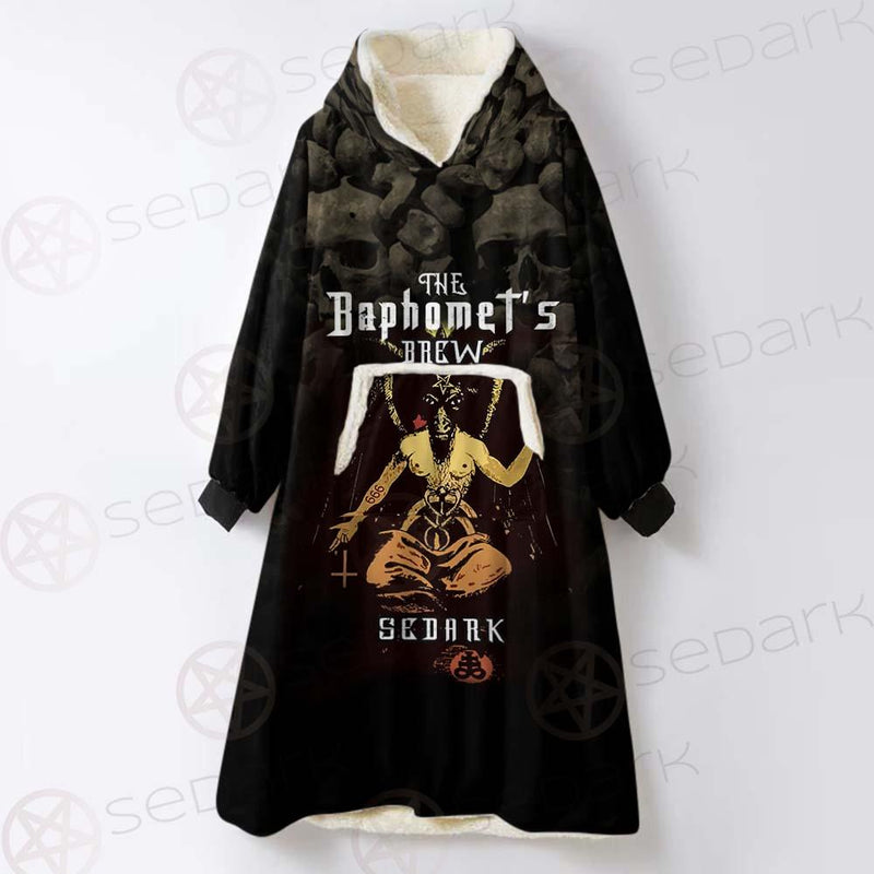 The Baphomet'S Brew SED-0463 Oversized Sherpa Blanket Hoodie