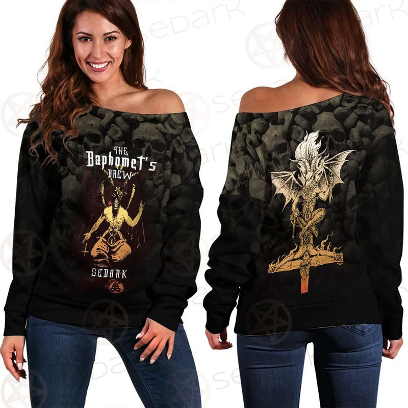 The Baphomet'S Brew SED-0463 Off Shoulder Sweaters