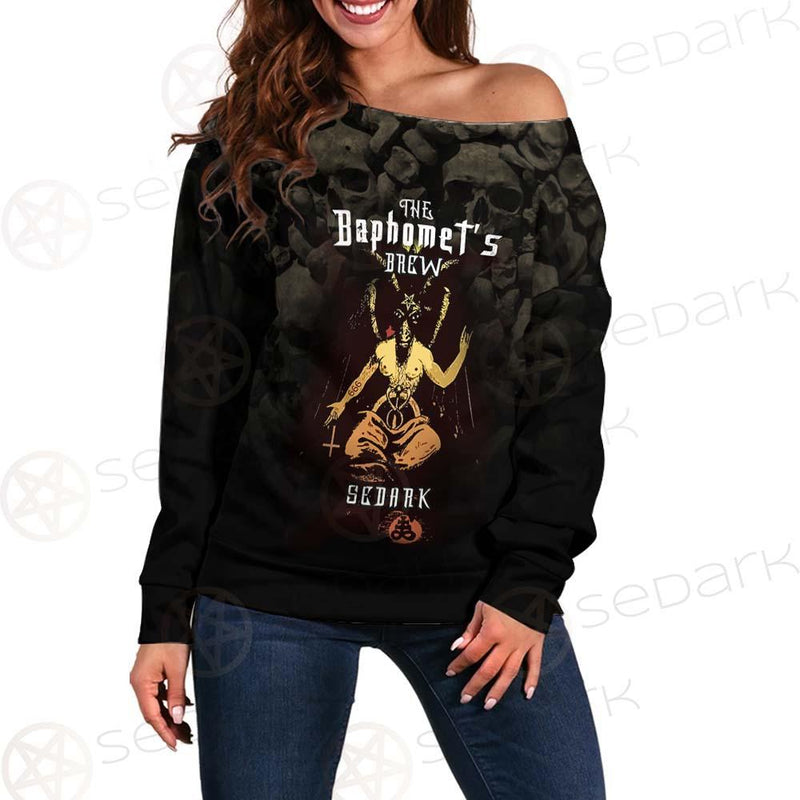 The Baphomet'S Brew SED-0463 Off Shoulder Sweaters