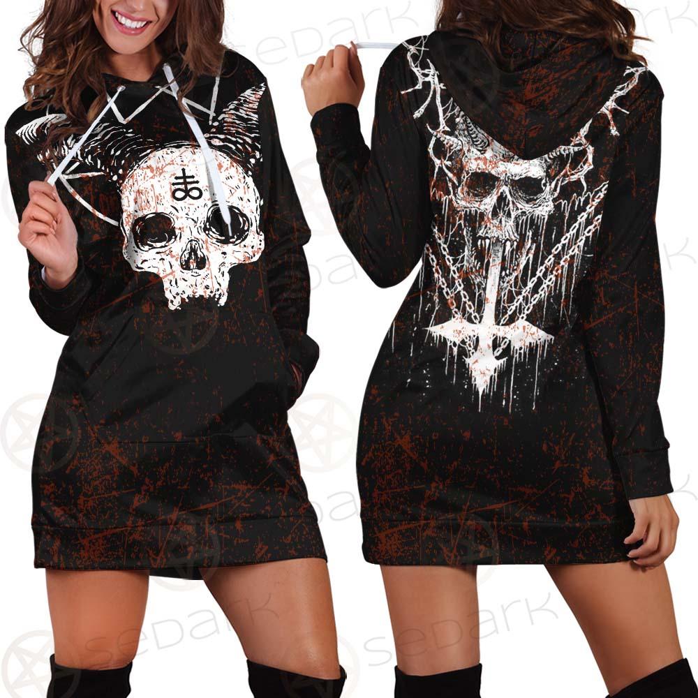 Satan Red SED-0465 Hoodie Dress
