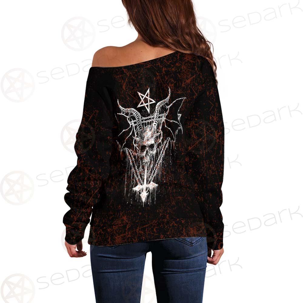 Satan Red SED-0465 Off Shoulder Sweaters