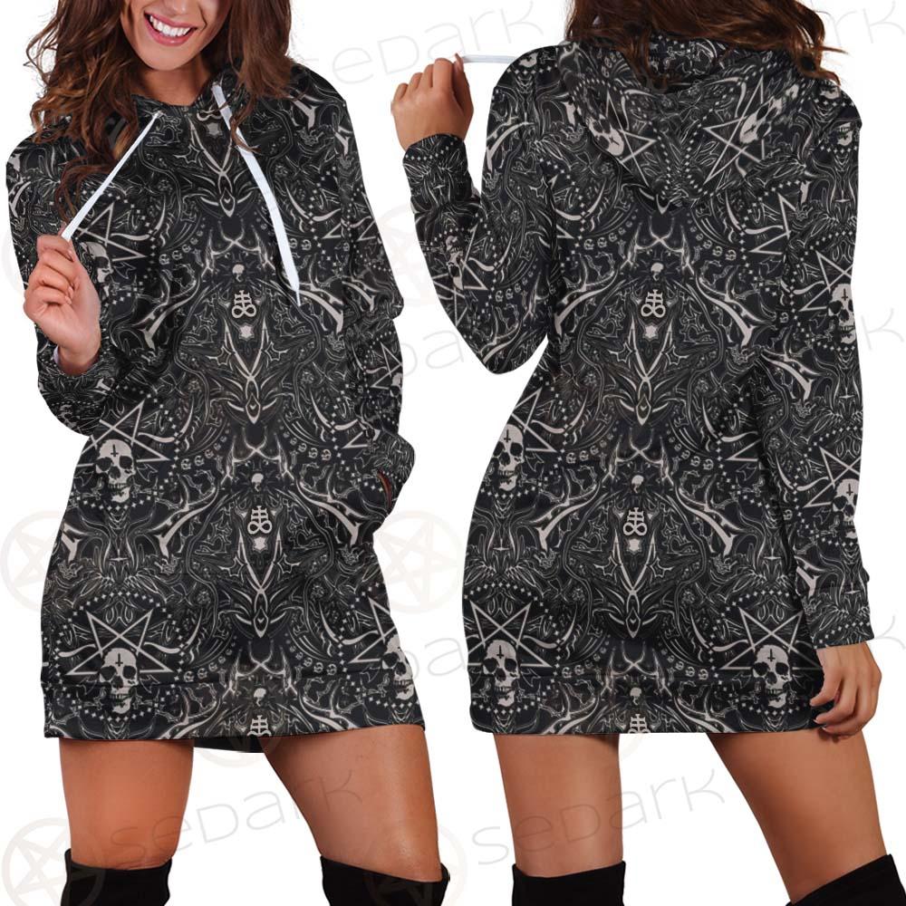 Satan Pattern SED-0467 Hoodie Dress