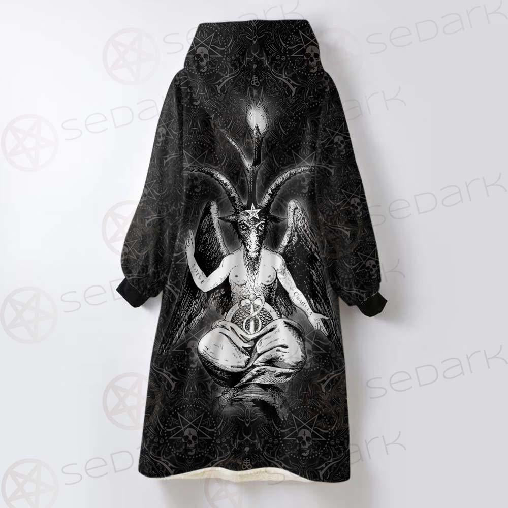 Sigil Of Baphomet SED-0468 Oversized Sherpa Blanket Hoodie