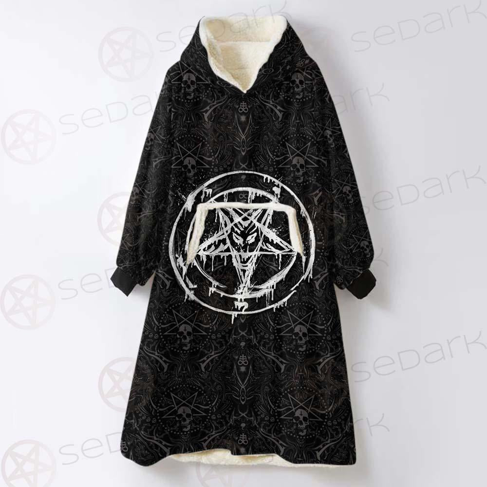 Sigil Of Baphomet SED-0468 Oversized Sherpa Blanket Hoodie