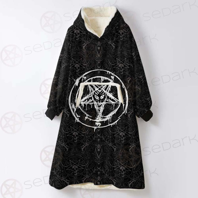Sigil Of Baphomet SED-0468 Oversized Sherpa Blanket Hoodie