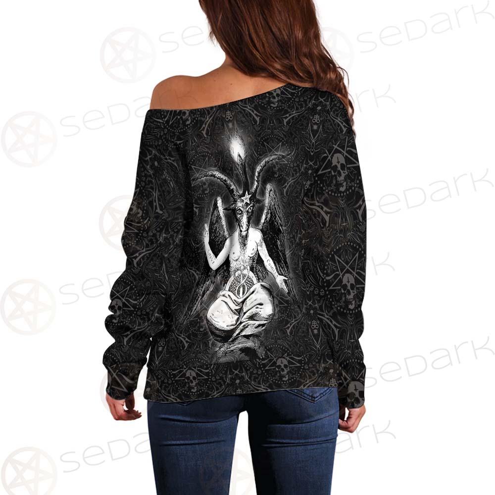 Sigil Of Baphomet SED-0468 Off Shoulder Sweaters