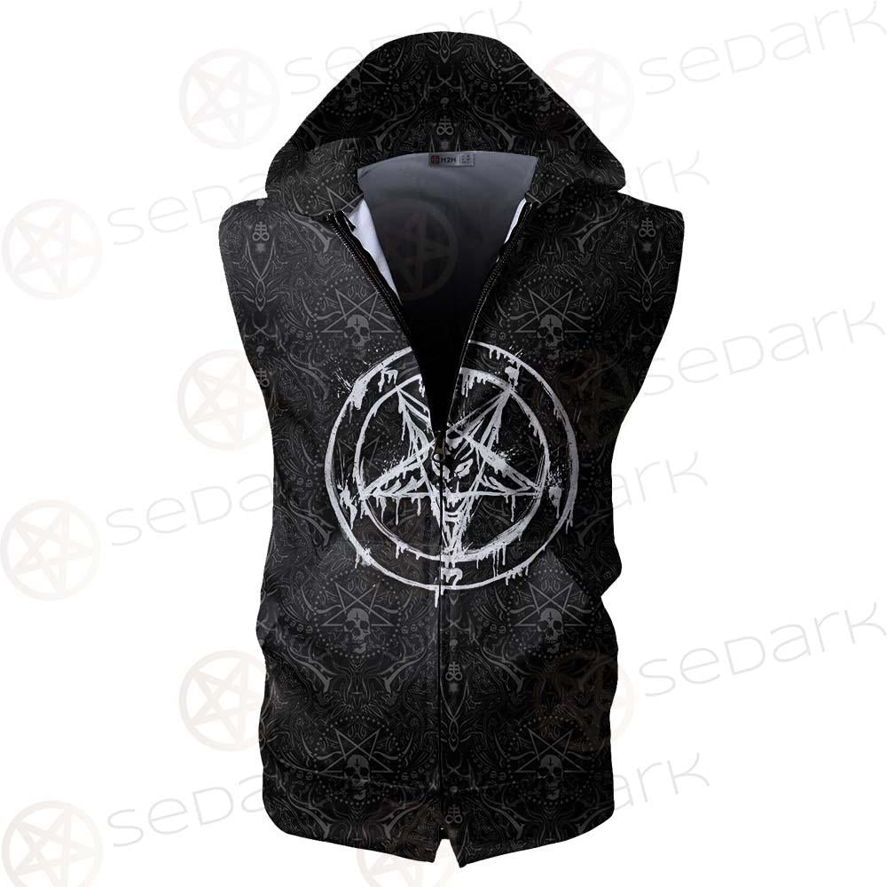 Sigil Of Baphomet SED-0468 Zip Sleeveless Hoodie