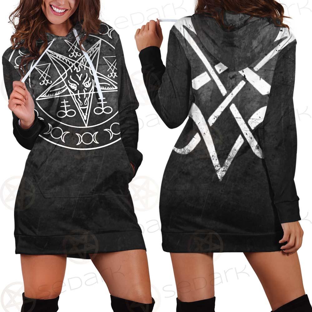 Sigil Of Satan Symbol SED-0470 Hoodie Dress