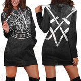 Sigil Of Satan Symbol SED-0470 Hoodie Dress