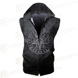 Sigil Of Satan Symbol SED-0470 Zip Sleeveless Hoodie