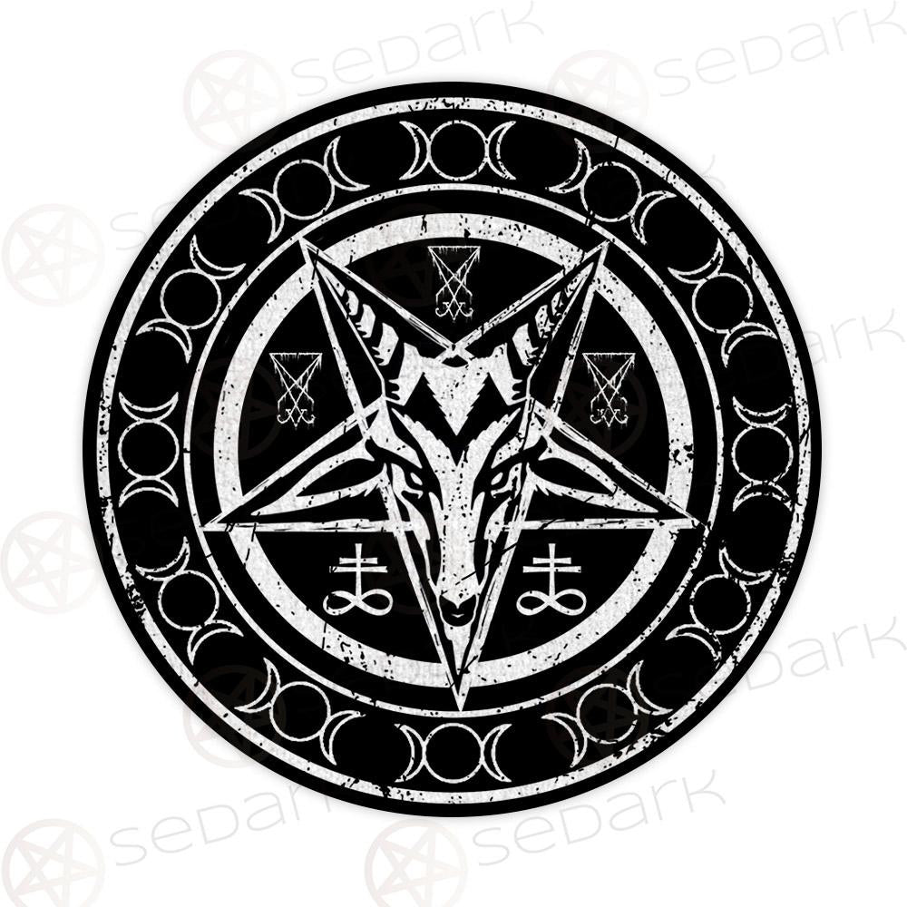 Sigil Of Baphomet Triple Moon SED-0471 Round Carpet