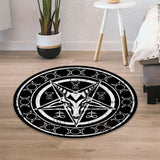 Sigil Of Baphomet Triple Moon SED-0471 Round Carpet