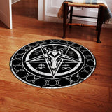 Sigil Of Baphomet Triple Moon SED-0471 Round Carpet