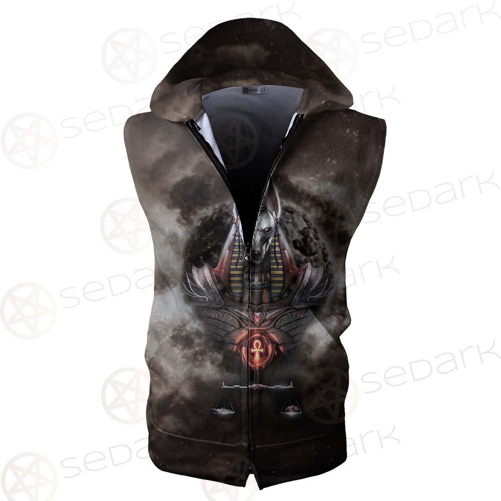 Gothic Anubis SED-0472 Zip Sleeveless Hoodie