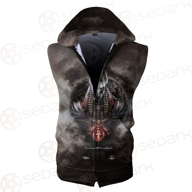 Gothic Anubis SED-0472 Zip Sleeveless Hoodie