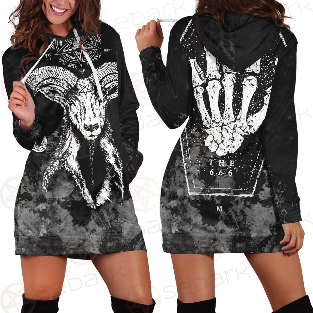 Sigil Of Baphomet 666 SED-0475 Hoodie Dress