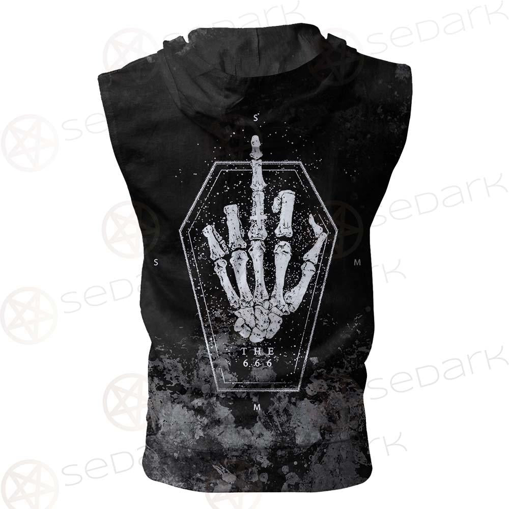 Sigil Of Baphomet 666 SED-0475 Zip Sleeveless Hoodie
