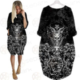 Skull Sigil Of Baphomet SED-0480 Batwing Pocket Dress