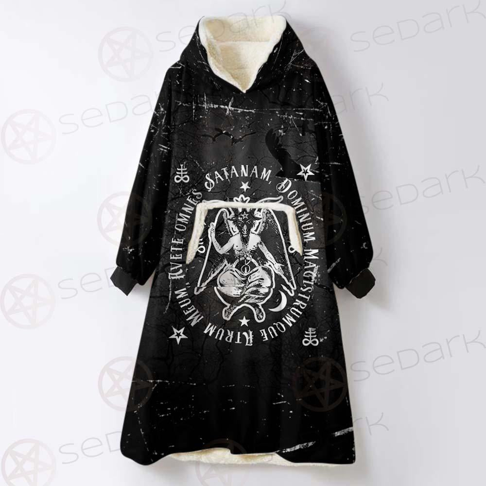 Avete Omnes Satanam SED-0481 Oversized Sherpa Blanket Hoodie