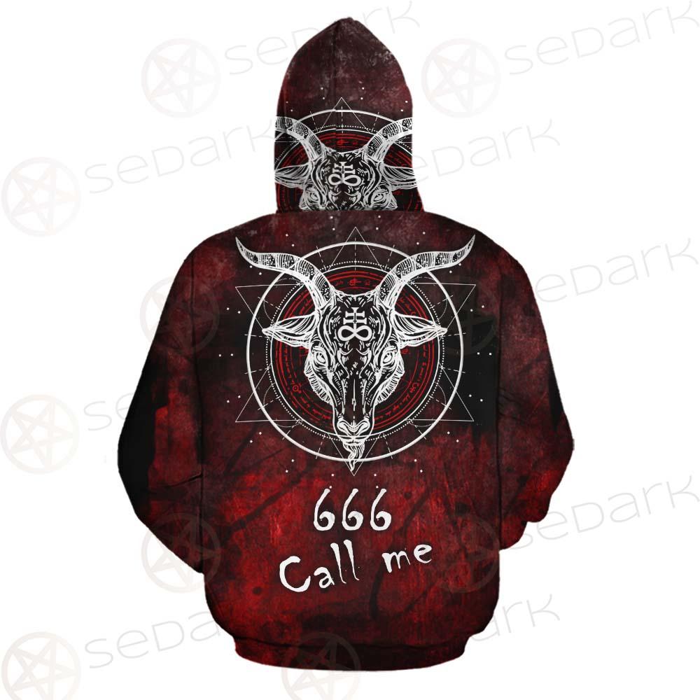 Satan 666 Call Me SED-0485 Hoodie & Zip Hoodie