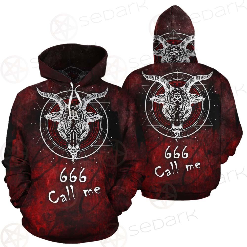 Satan 666 Call Me SED-0485 Hoodie & Zip Hoodie