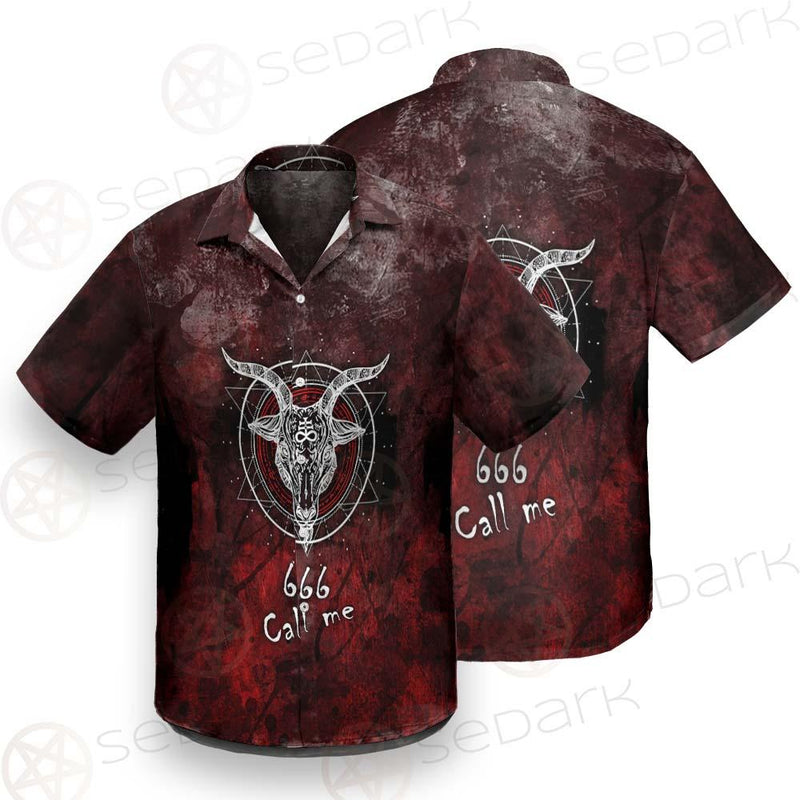 Satan 666 Call Me SED-0485 Shirt Allover