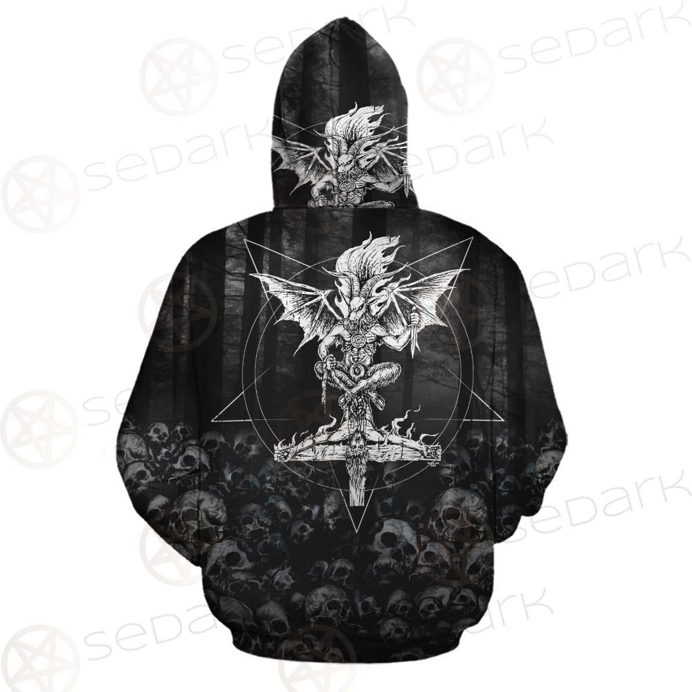 Skull Satan Cross Inverted SED-0491 Hoodie & Zip Hoodie