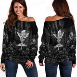 Skull Satan Cross Inverted SED-0491 Off Shoulder Sweaters