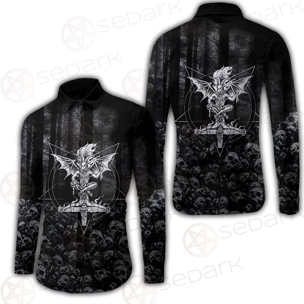 Skull Satan Cross Inverted SED-0491 Shirt Allover