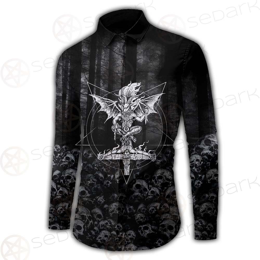 Skull Satan Cross Inverted SED-0491 Shirt Allover