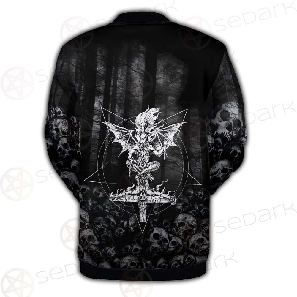Skull Satan Cross Inverted SED-0491 Button Jacket
