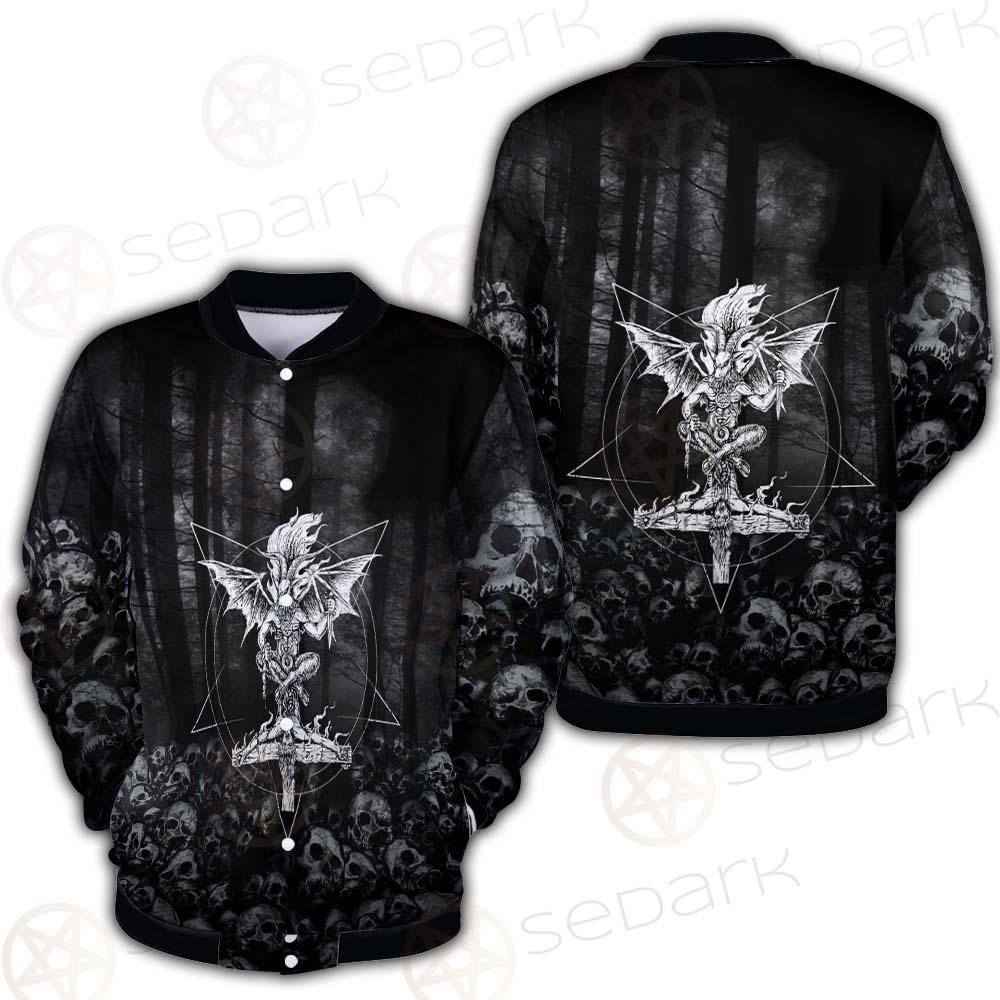 Skull Satan Cross Inverted SED-0491 Button Jacket