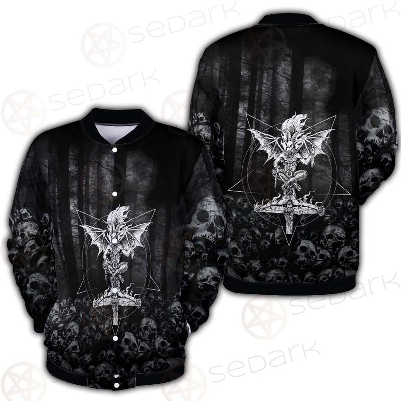 Skull Satan Cross Inverted SED-0491 Button Jacket
