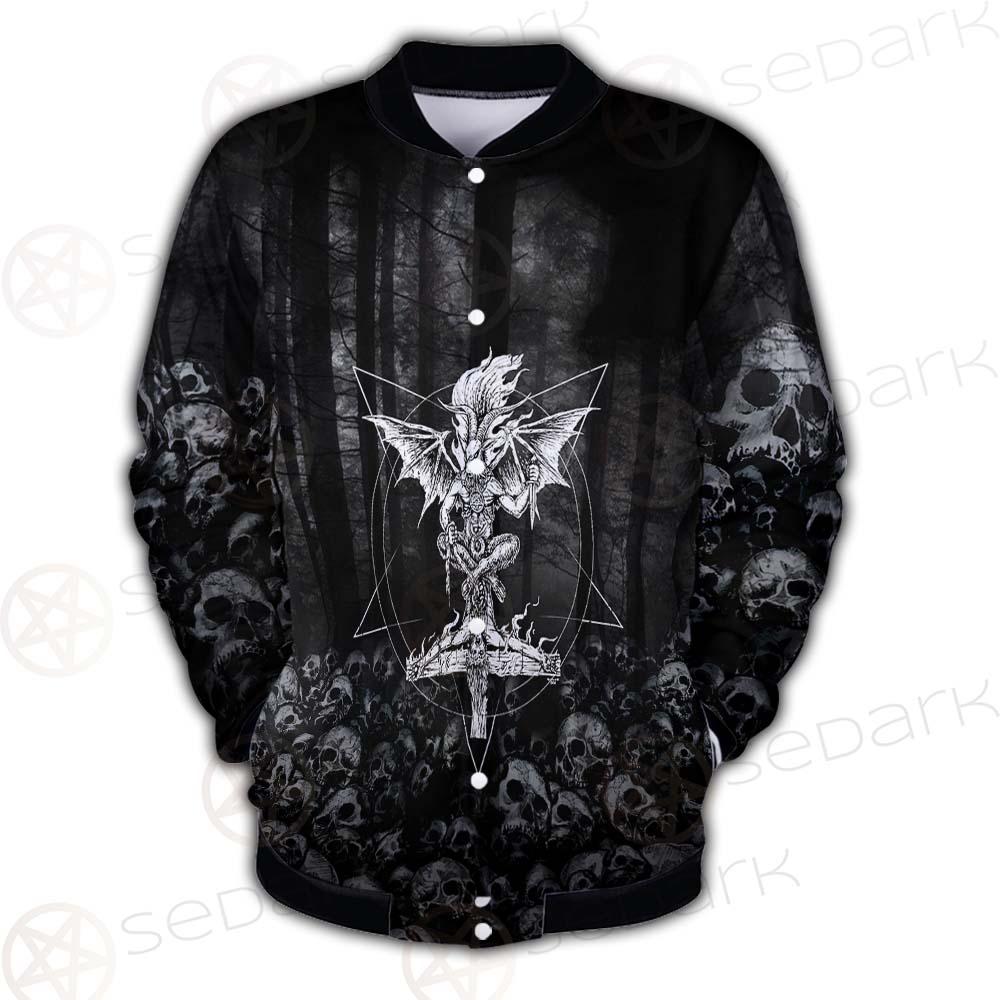 Skull Satan Cross Inverted SED-0491 Button Jacket
