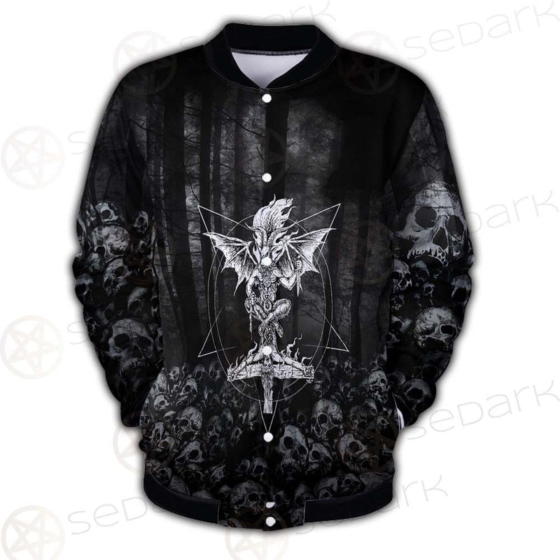 Skull Satan Cross Inverted SED-0491 Button Jacket
