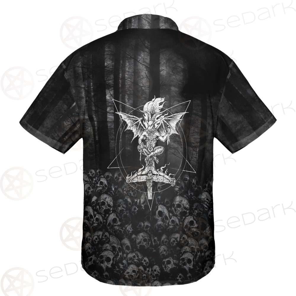 Skull Satan Cross Inverted SED-0491 Shirt Allover