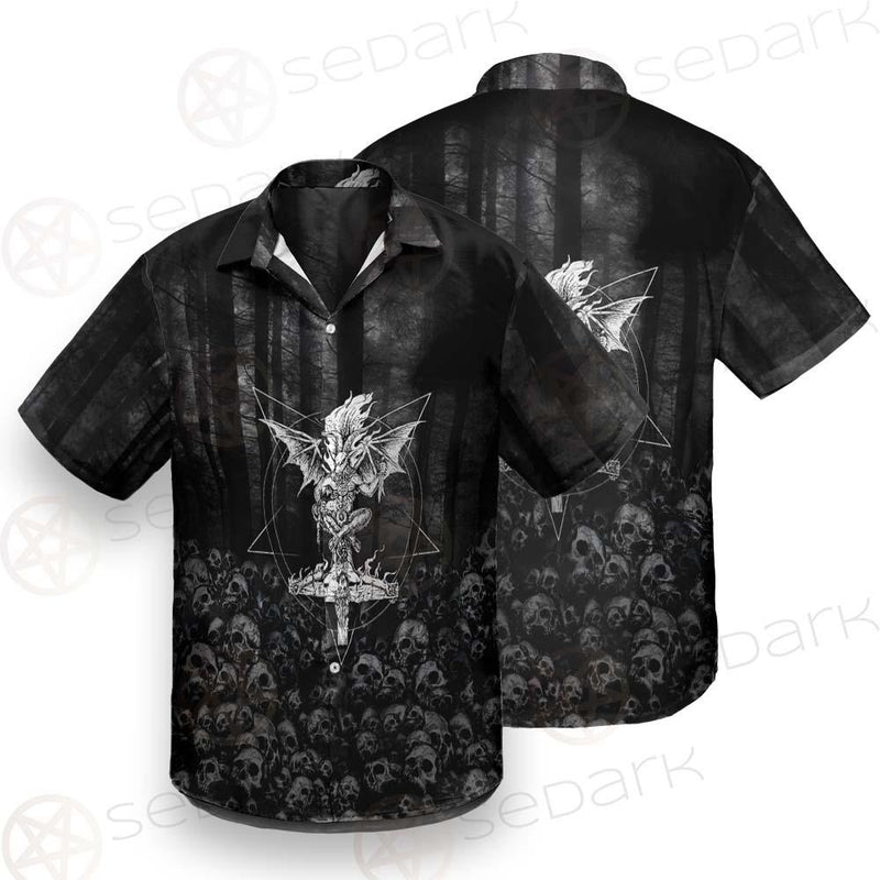 Skull Satan Cross Inverted SED-0491 Shirt Allover