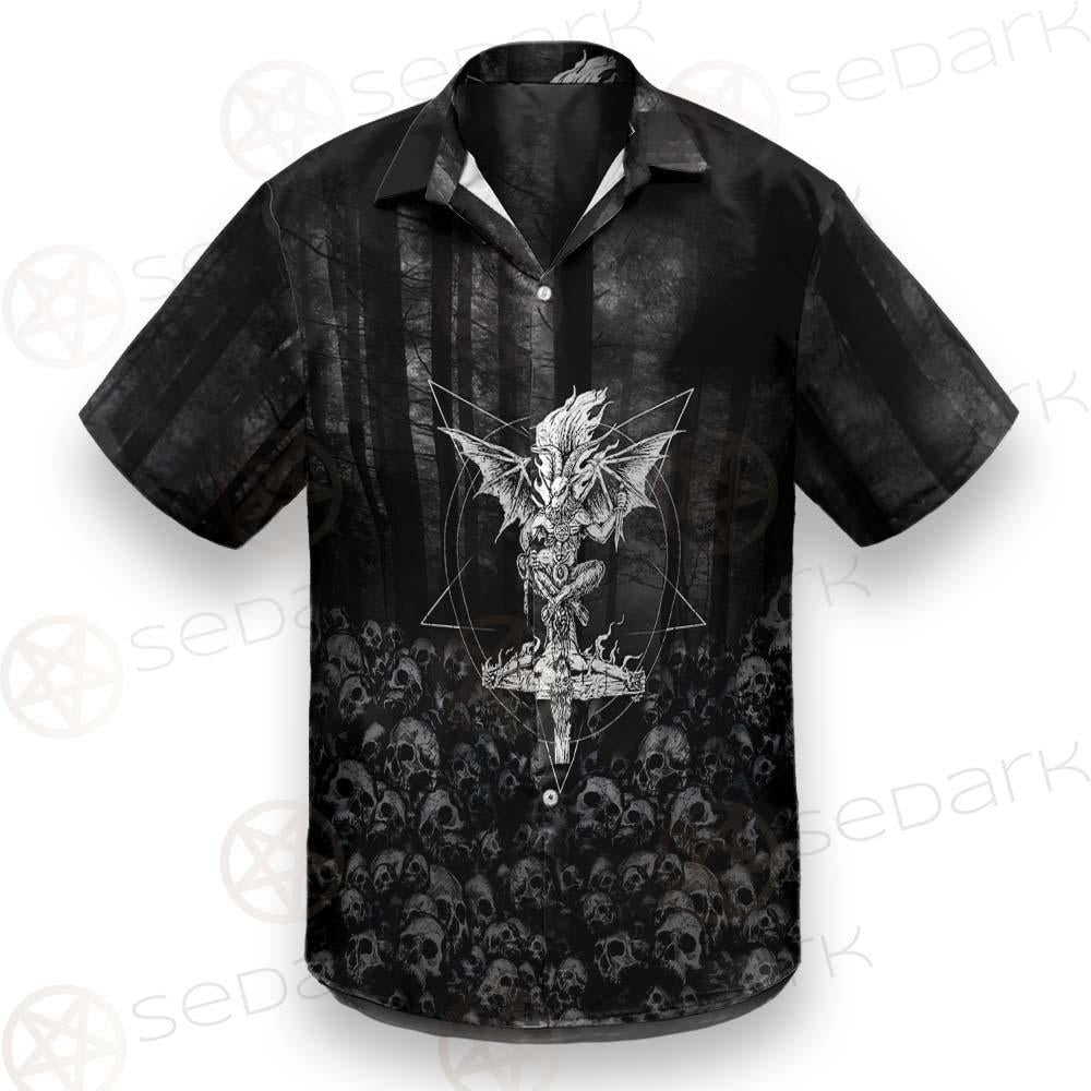 Skull Satan Cross Inverted SED-0491 Shirt Allover