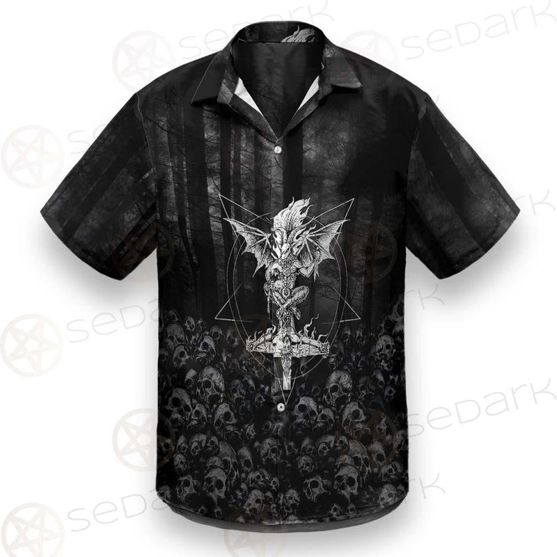 Skull Satan Cross Inverted SED-0491 Shirt Allover