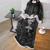 Skull Satan Cross Inverted SED-0491 Sleeved Blanket