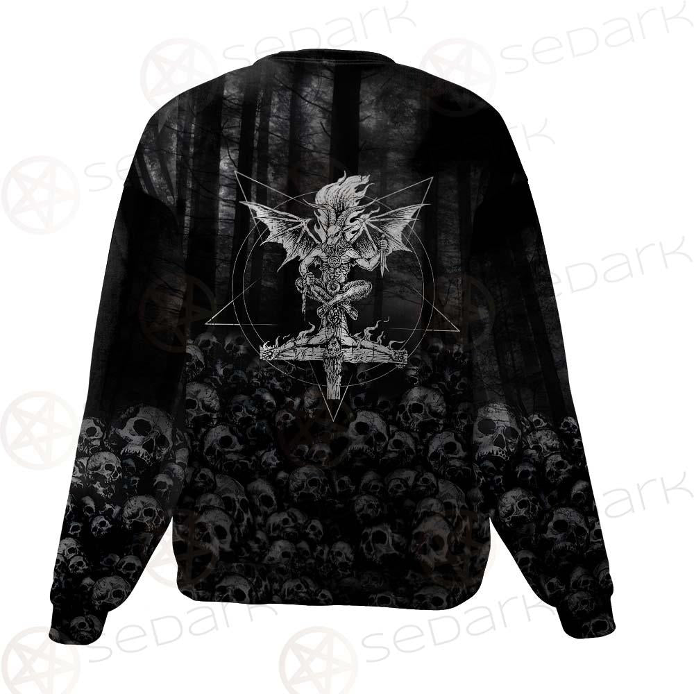 Skull Satan Cross Inverted SED-0491 Unisex Sweatshirt