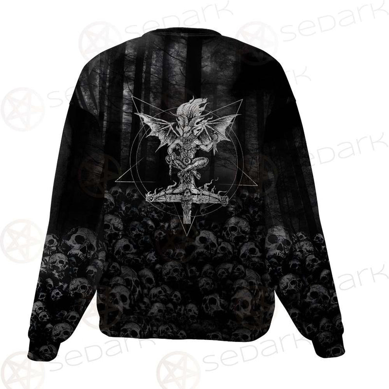 Skull Satan Cross Inverted SED-0491 Unisex Sweatshirt
