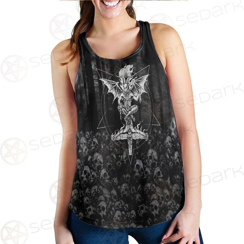 Skull Satan Cross Inverted SED-0491 Women Tank Top