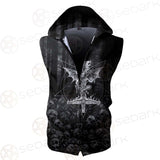 Skull Satan Cross Inverted SED-0491 Zip Sleeveless Hoodie