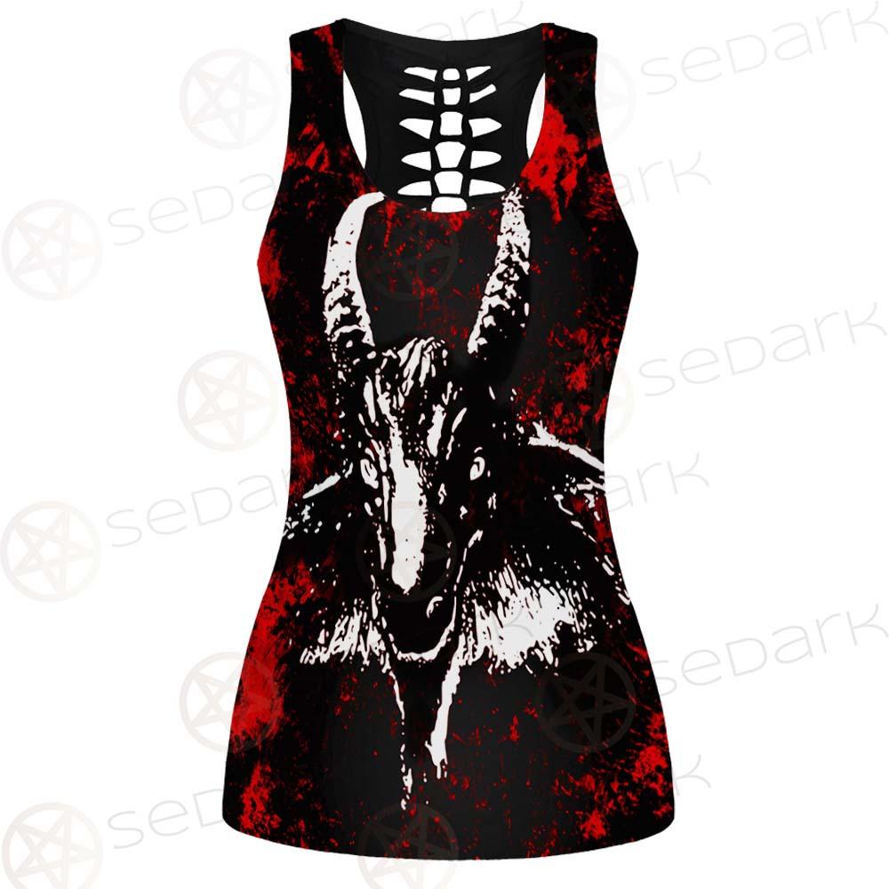 Satan Head Cross Inverted SED-0493 Women Tank Top