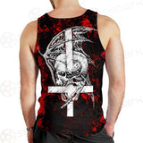 Satan Head Cross Inverted SED-0493 Men Tank-tops